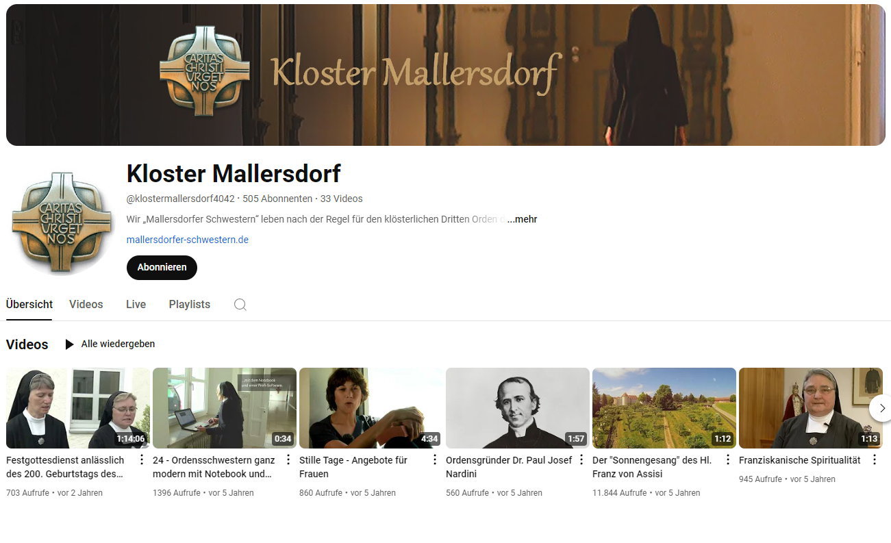 Kloster Mallersdorf auf Youtube